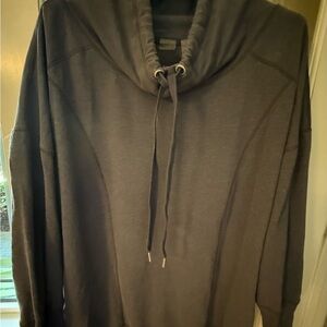 Zella Heather Blue Cowl Neck Sweater
